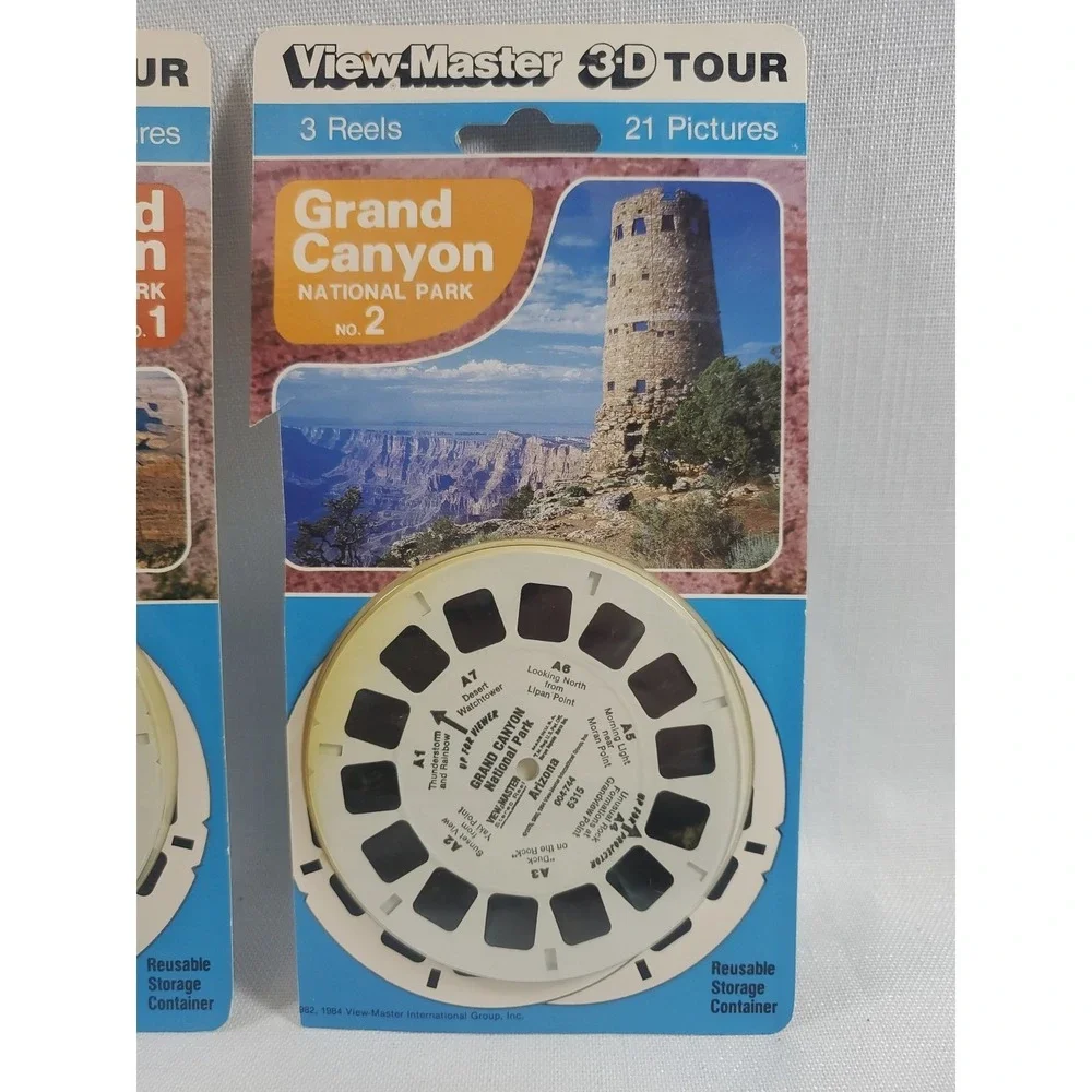 Vintage • View Master 3-D Tour-Grand Canyon No 1 & 2 - NOS - 3 Reels/21 Pictures